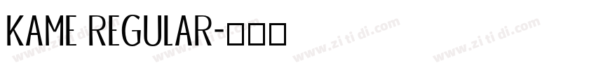 Kame Regular字体转换